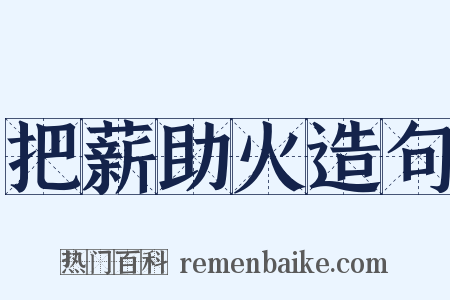 把薪助火造句是什么意思的图片